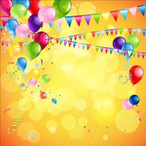 Birthday PowerPoint Templates Background With Balloon