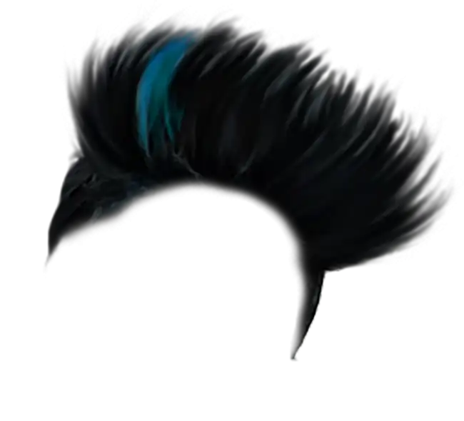 Black Blue Picsart Hair PNG Images Download