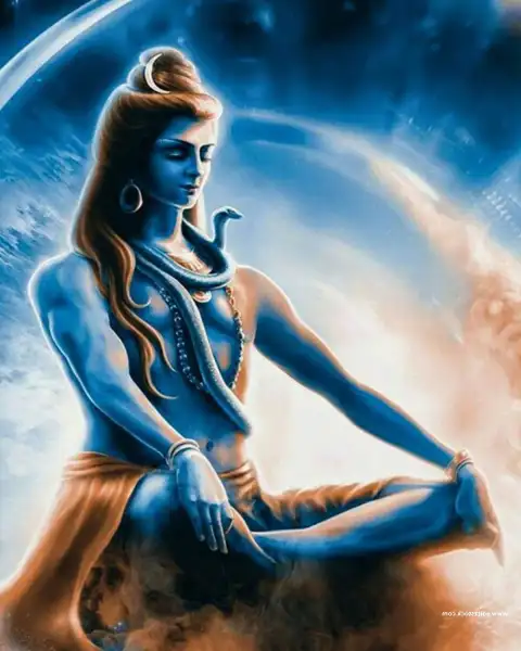 Blue Mahadev Sitting Picsart Editing Background Download HD | CBEditz