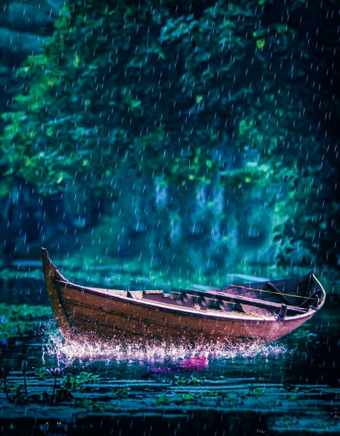 Boat Green Tree CB Editing Background Full HD Download