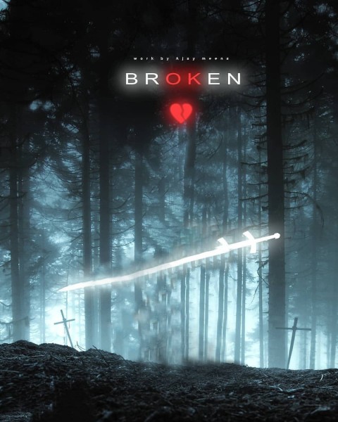 Broken Heart PicsArt CB Editing HD Background