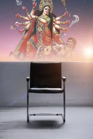 CB Chair Happy Navratri Background HD Download