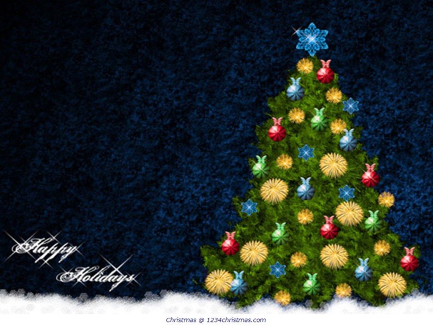 Christmas Oranaments Tree Background HD Download