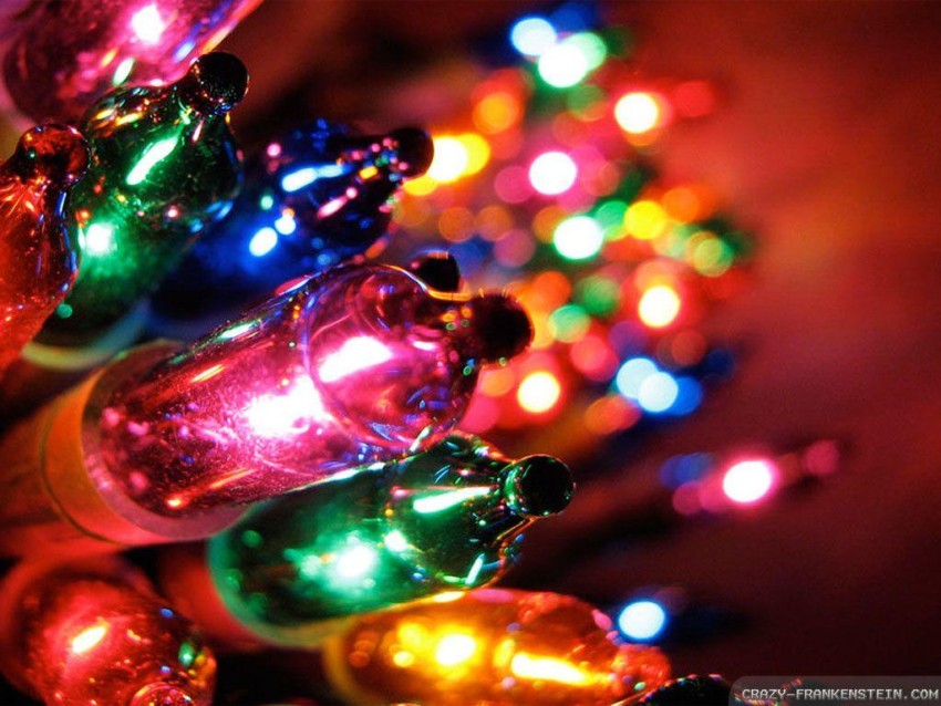 Christmas Tree Color Light Background HD Download