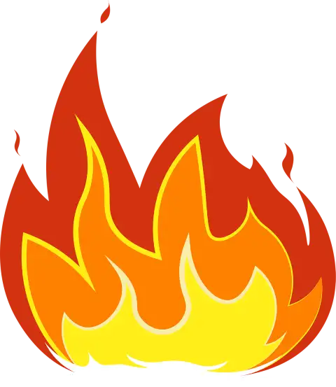 Clipart Burning Fire Icon PNG Images