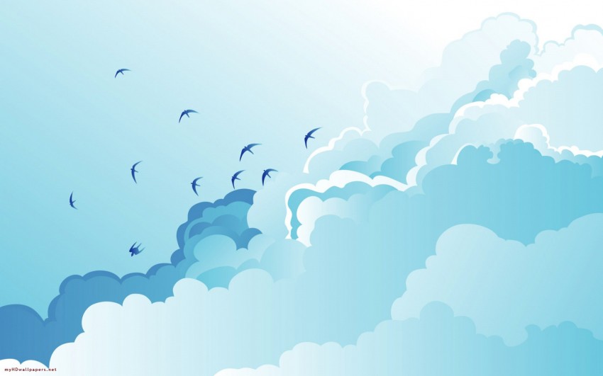 Clipart Cloud Sky Bird Background Full HD Download
