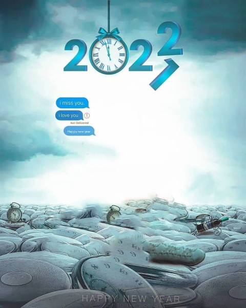 Clock Happy New Year 2022 CB PicsArt Editing Background | CBEditz