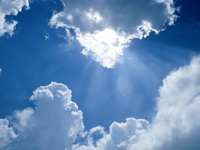 Cloud Sky With Sun Background Full HD Download