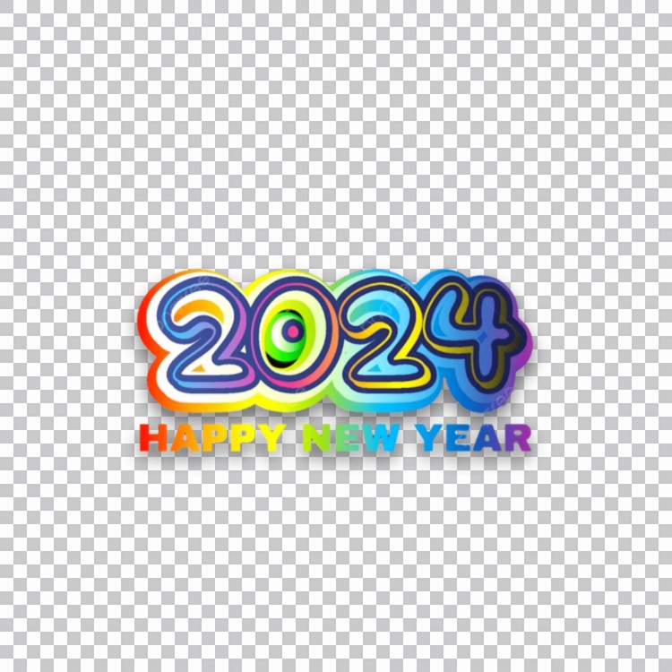 🔥 Colorful Happy New Year 2024 PNG Images CBEditz