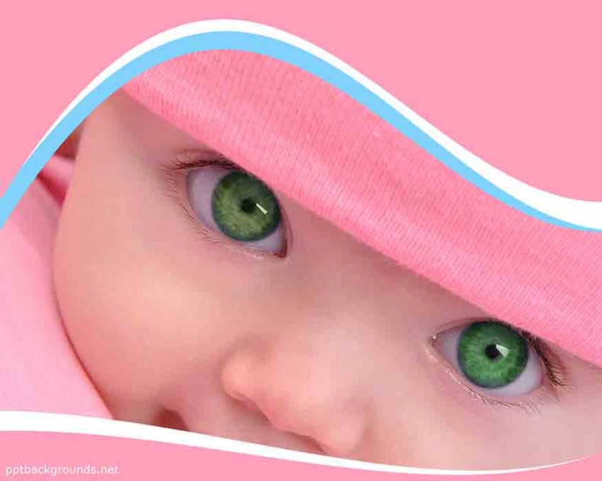 Cute Baby Face PowerPoint Templates Background