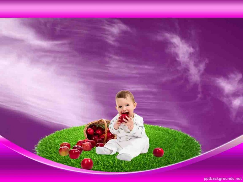 Cute Baby Sitting PPT PowerPoint Background