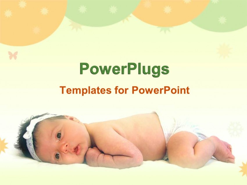 Cute Boy Baby Sleeping PowerPoint Background Templates