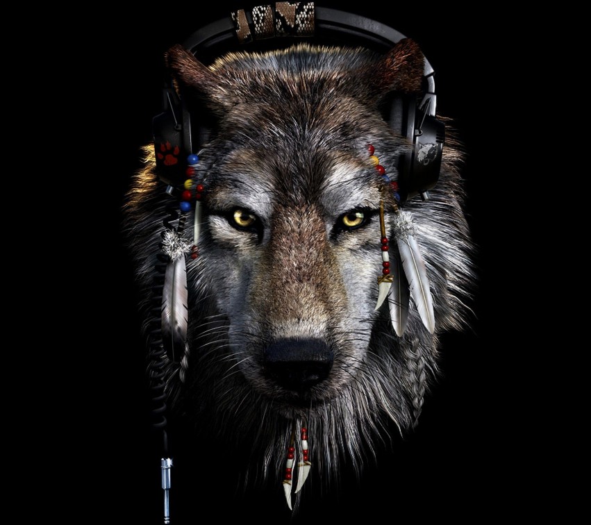 Dark Wolf Background Full HD Wallpaper Download