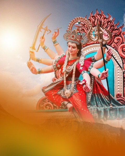Dussehra Navratri Maa Durga Editing Background