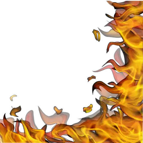 Fire Flame Right Corner PNG HD Images