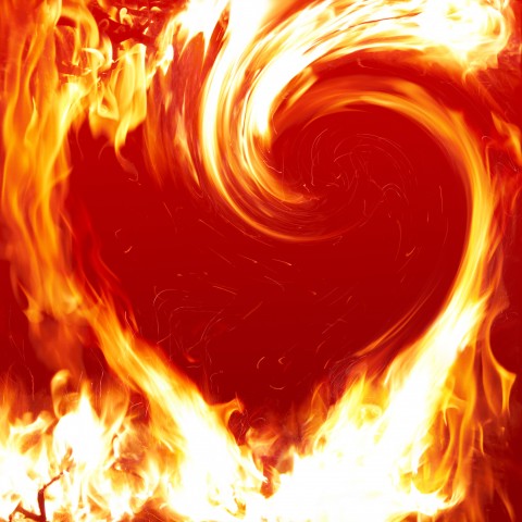 Fire Heart Background Images Full HD Download
