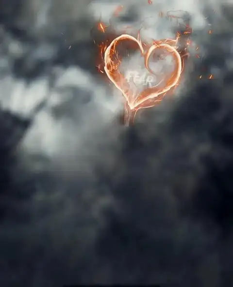 Fire Heart Picsart Editing Background Full HD Download
