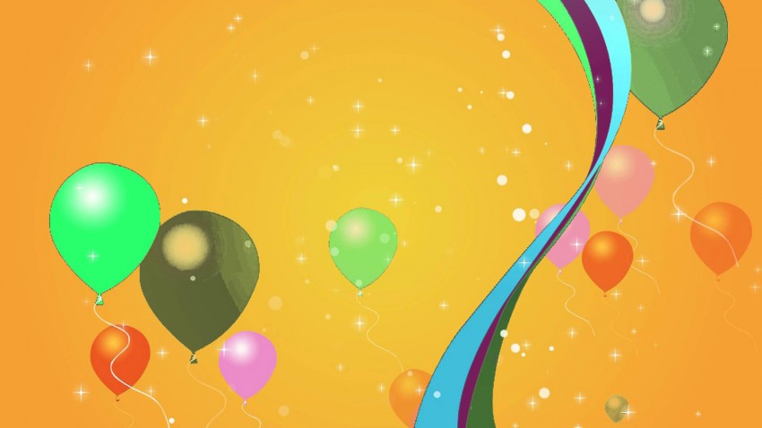 Flex Banner Happy Birthday Background With Balloon
