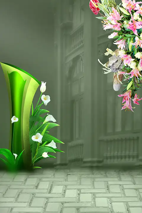 Flower Indoor Studio Background HD Download
