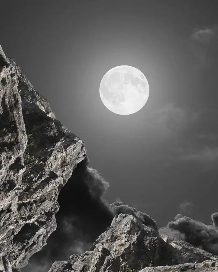 Full Moon Night Sky CB Photo Editing Background HD Download