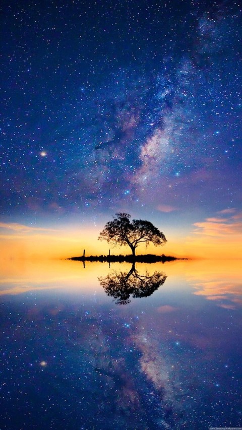 🔥 Downloading... Galaxy Tree Phone Wallpaper Background HD Download ...