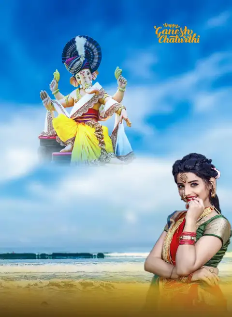 Ganesh Chaturthi Beach  CB Picsart Editing Background HD Download