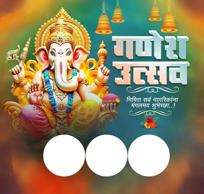 Ganesh Chaturthi Ganpati Marathi Banner Editing Background Full HD