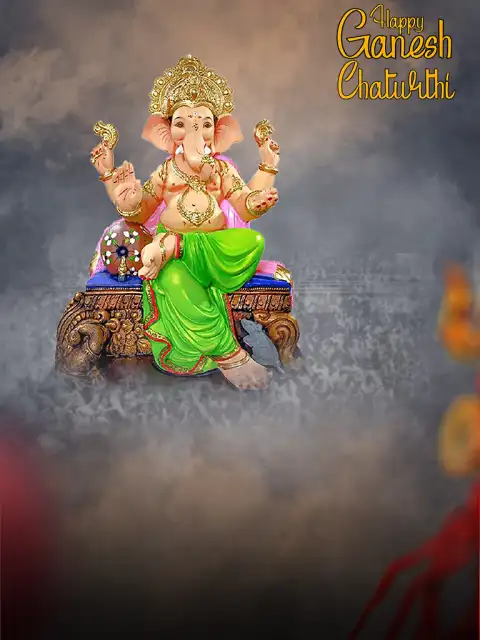 Ganesh Chaturthi Ganpati Statue HD Background Photo