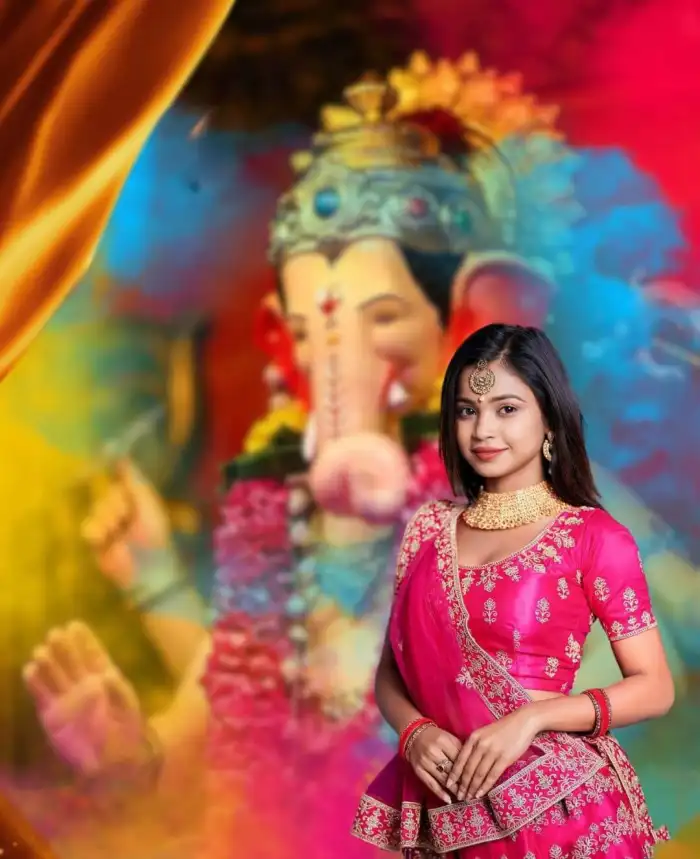 🔥 Ganesh Ganpati Chaturthi With Girl Cb Picsart Editing Background Cbeditz 5735