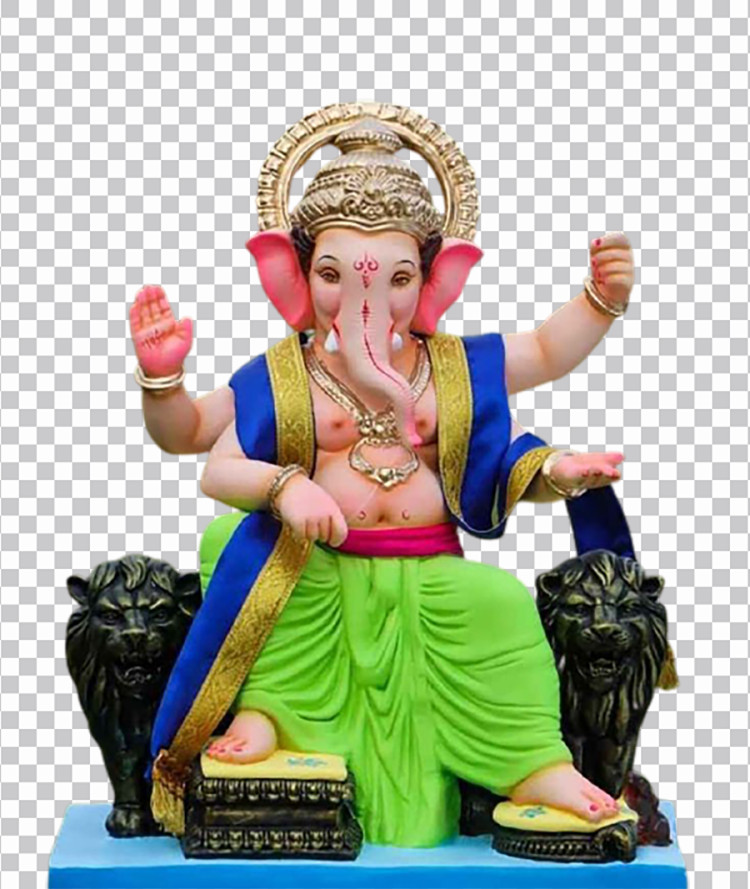 🔥 Ganpati Bappa Small Statue Sitting PNG Images Download | CBEditz