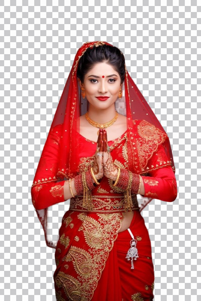 🔥 Girl In Saree Fold Hands PNG Images Download | CBEditz