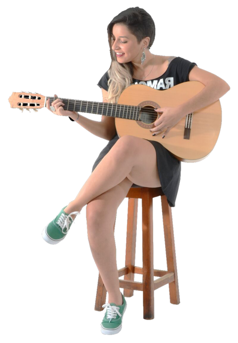 Girl Png With Guitar Hd Background Cbeditz 4829