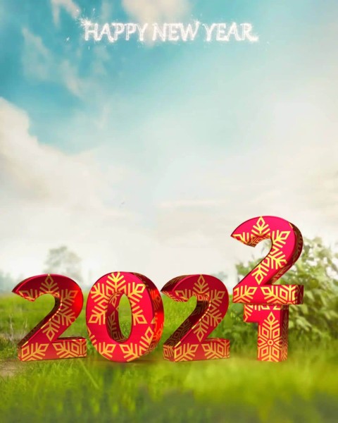 Grass Happy New Year 2022 CB PicsArt Editing Background