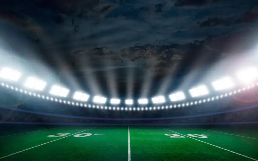 Green Grass Stadium Light Background Full HD Download Free