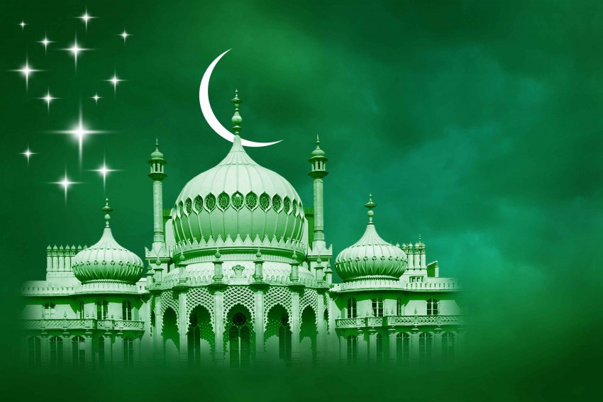 Green Islamic PowerPoint PPT Background Templates