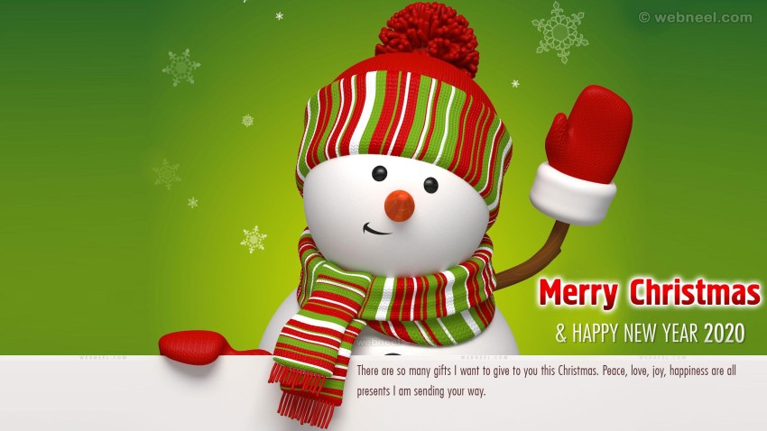 Green Merry Christmas HD Background Wallpaper Image