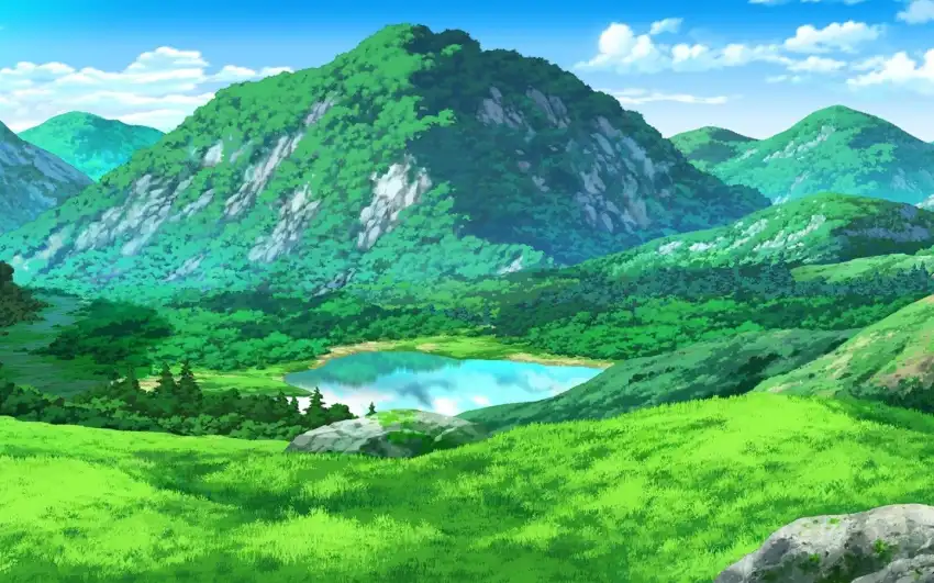 Landscape anime mountain HD wallpaper  Pxfuel