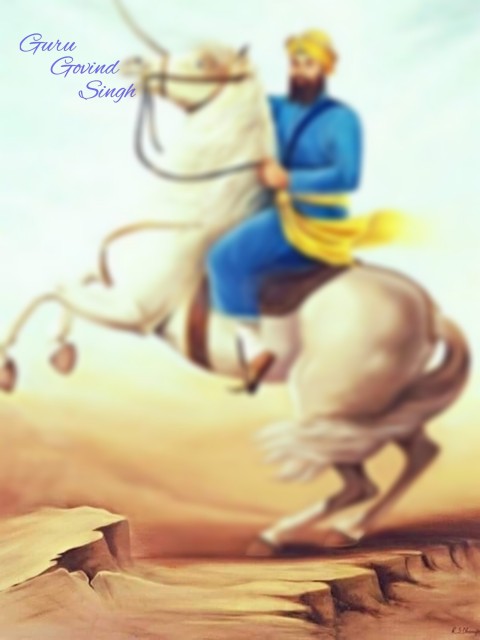 Guru Gobind Singh On Horse Editing Background