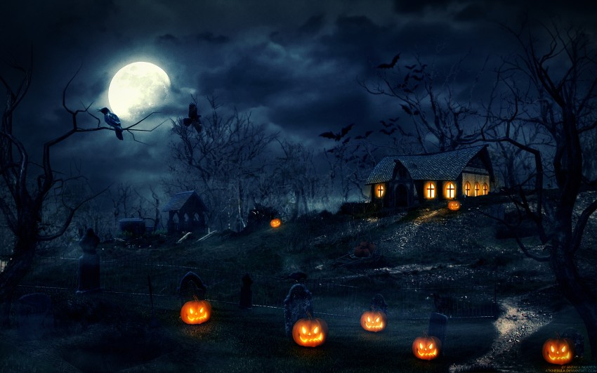 🔥 Halloween Street Background HD Wallpaper | CBEditz