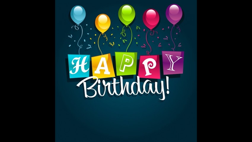 Happy Birthday Text PowerPoint Templates Background