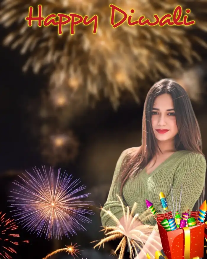 Happy Diwali CB With Girl Full HD Background