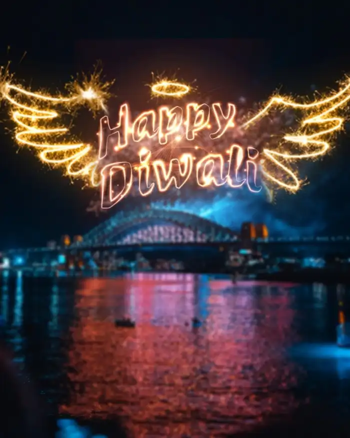 Happy Diwali Photo Editing Bridge HD Background