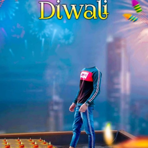 Happy Diwali Without Head CB PicsArt Editing Background HD