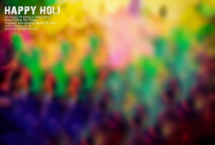 Happy Holi Photo Editing Background For Photoshop