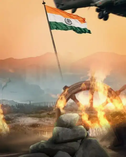 Happy Independence Day Fire Roack CB Editing Background HD