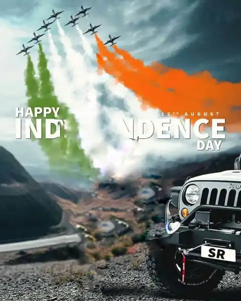 Happy Indian Independence Day Editing Background HD For 15 August