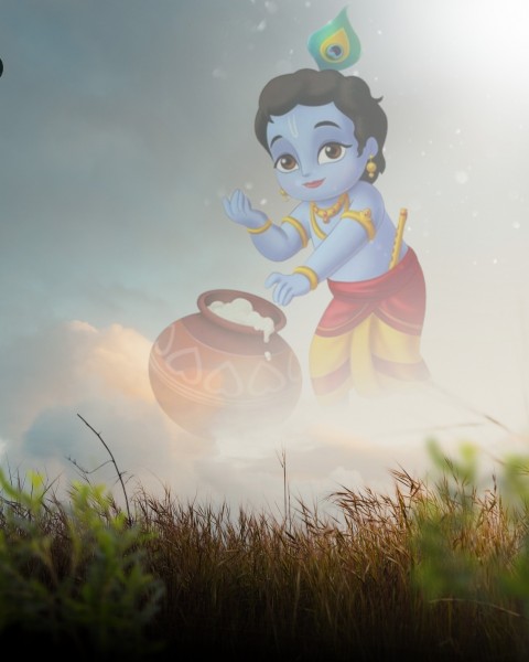 Happy Krishna Janmashtami CB PicsArt Editing Background iMAGES