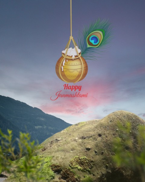 Happy Krishna Janmashtami Matka CB PicsArt Editing Background