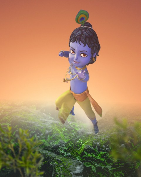Happy Krishna Janmashtami PicsArt Editing Background