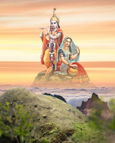 Happy Krishna Radha Janmashtami CB PicsArt Editing Background